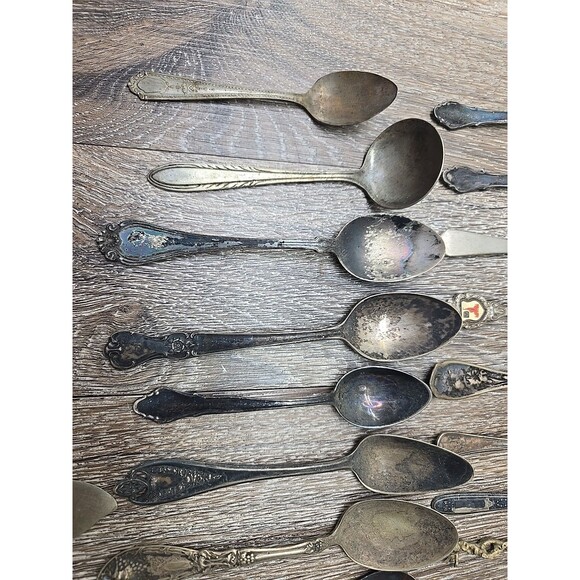 Lot of 44 Vintage Antique Silverplate Flatware Spoons Forks Crafting Silverware - Picture 5 of 16
